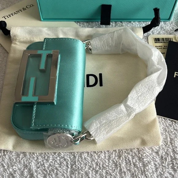 Fendi x Tiffany & Co. Nano Baguette Satin Charm Bag - Picture 11 of 17
